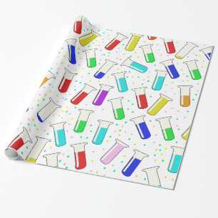 Papel De Regalo Tubos de ensayo de vidrio de dibujos animados