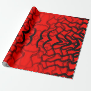 Papel De Regalo Tubular Negro Y Rojo