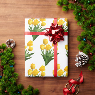 Papel De Regalo Tulip Bouquet amarillo
