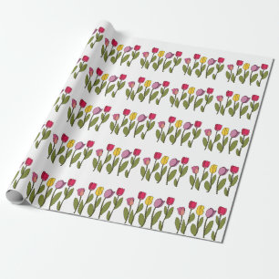 Papel De Regalo Tulip Colorous Floral Tulip
