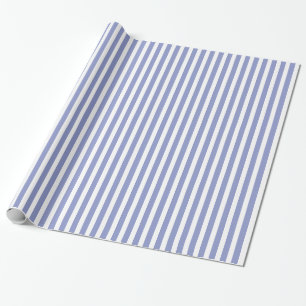 Papel De Regalo Tulipán Violeta y Patrón de Rayas Blancas