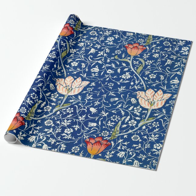 Papel De Regalo Tulipán, William Morris (Desenrollado)