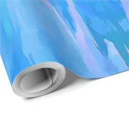 Papel De Regalo Tulipanes azules franceses Resumen de patrón flora