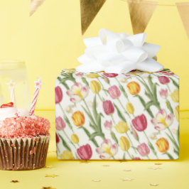 Papel De Regalo Tulipanes de color