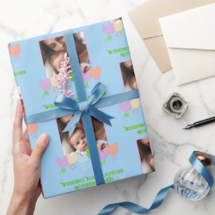 Papel De Regalo Tulipanes de tiras fotográficas, deseos del día de