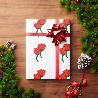 Papel de regalo Tulipanes Rojos