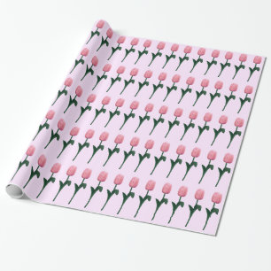 Papel De Regalo Tulipanes rosados