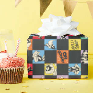 Papel De Regalo TUNES™ en blanco y negro en el verificador de colo