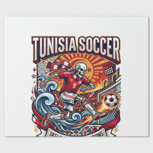 Papel De Regalo Tunisia Fútbol Esqueleto Delantero Naciones Premiu