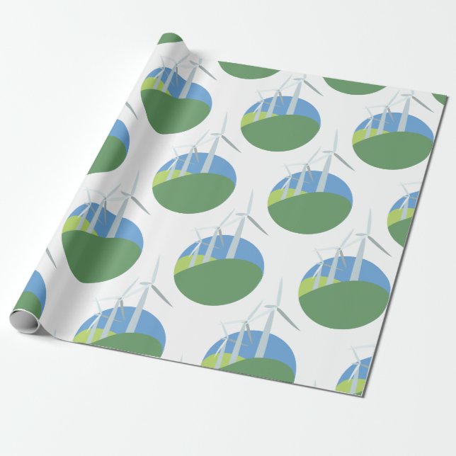 Papel De Regalo Turbinas de viento (Desenrollado)