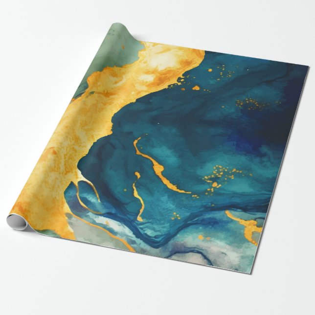 Papel De Regalo Turquesa (Desenrollado)