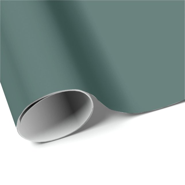 Papel De Regalo Turquesa gris sólido (Esquina del rollo)