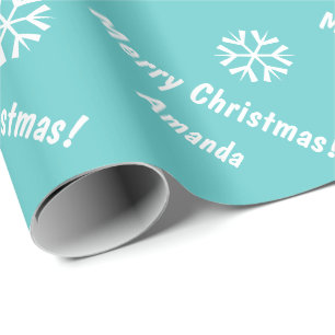 Papel de regalo turquesa Navidad Personalizado