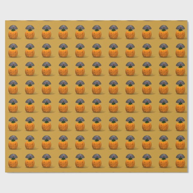 Papel De Regalo Turquía Y Calabaza (Superficie plana)