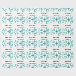 Papel De Regalo Turquoise blue wedding couple name date flstylish