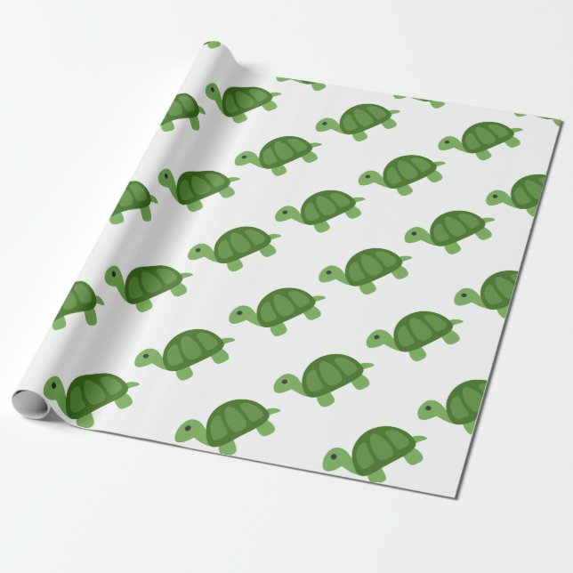 Papel De Regalo Turtle Emoji (Desenrollado)