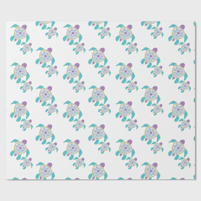 Papel De Regalo Turtle Gift Wrap (Superficie plana)