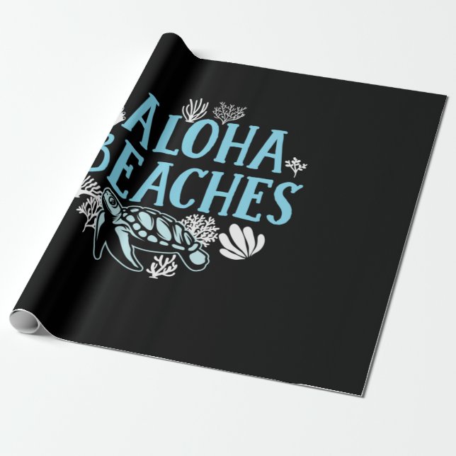 Papel De Regalo Turtle Lover | Aloha Beaches (Desenrollado)