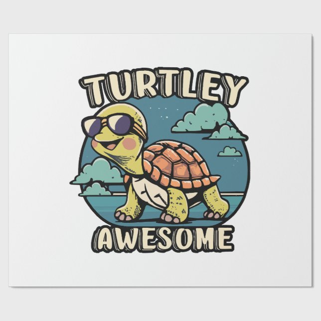 Papel De Regalo Turtley impresionante  (Superficie plana)