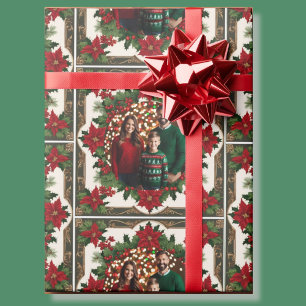 Papel De Regalo Tus Navidades foto clásica rollo verde rojo de