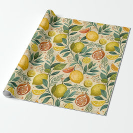 Papel De Regalo Tuscan Lemon Grove Gift