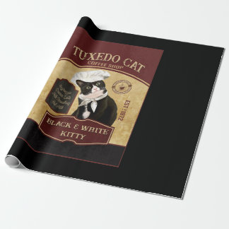 Papel De Regalo Tuxedo Cat Coffee