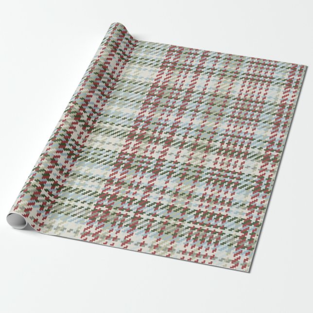 Papel De Regalo Tweed Plaid - Snowed In Christmas (Desenrollado)