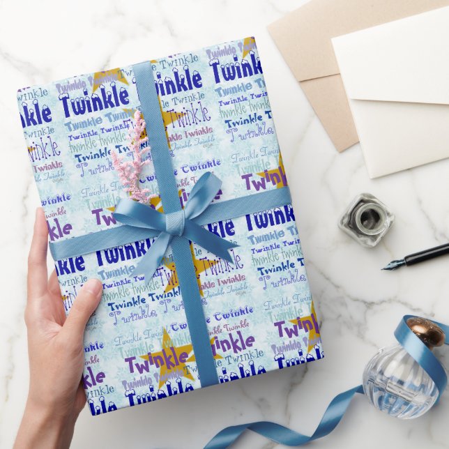 Papel De Regalo Twinkle Twinkle Graphics con estrellas (Regalar)