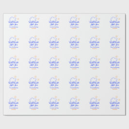 Papel De Regalo Twinkle twinkle naranja púrpura de cumpleaños de l