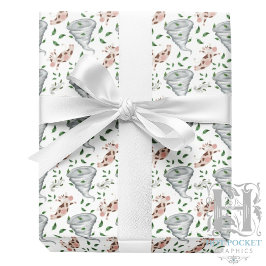 Papel De Regalo Twisters Tornado Gift Wrapping Paper - White