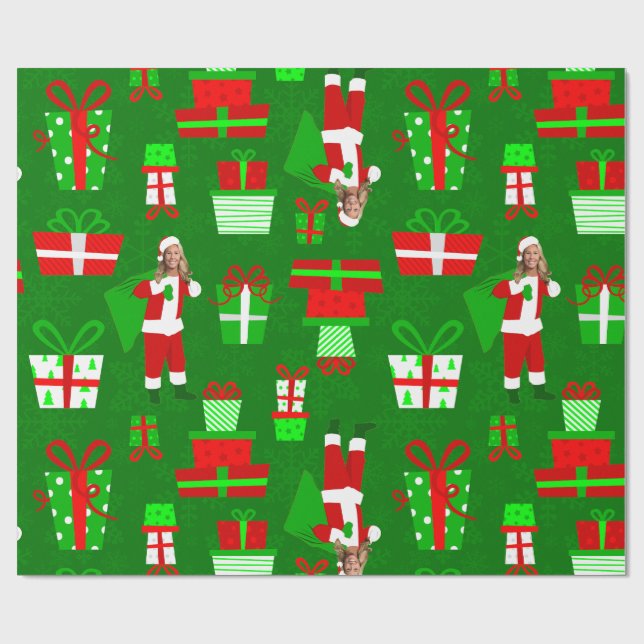 Papel De Regalo ugly christmas Marjorie Taylor Greene santa (Superficie plana)