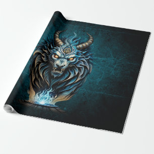 Papel De Regalo Un animal azul feroz, una criatura majestuosa