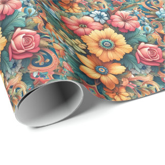 Papel De Regalo Un bonito Bouquet de flores