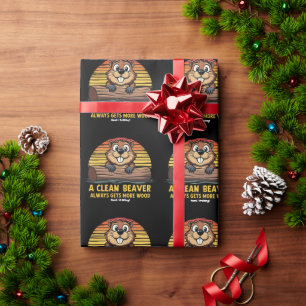Papel De Regalo Un castor limpio siempre recibe más regalos divert