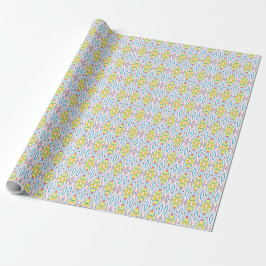 Papel De Regalo Un clásico diseño de patrón de moda multicolor vib