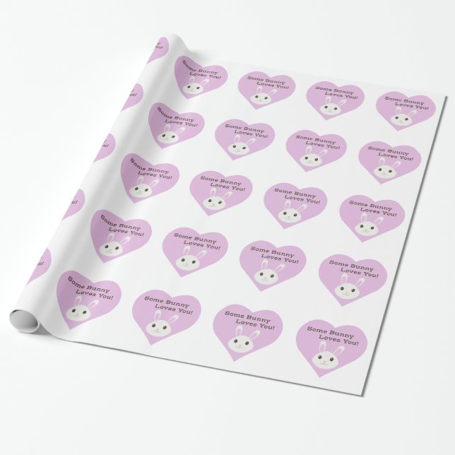 Papel De Regalo Un conejo te ama (Desenrollado)