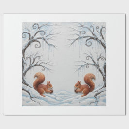 Papel De Regalo Un cuento entre ramas y copos de nieve