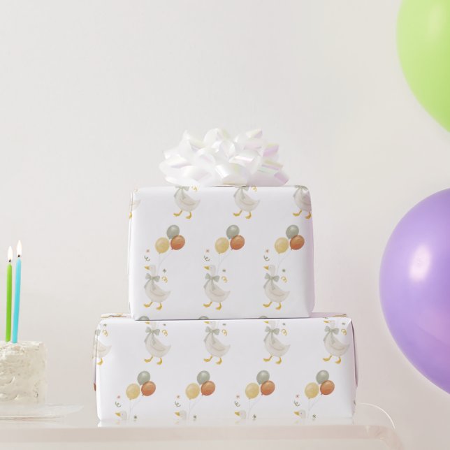 Papel De Regalo Un Cumpleaños de Ganso Tonto de Primavera (Regalos de fiesta)