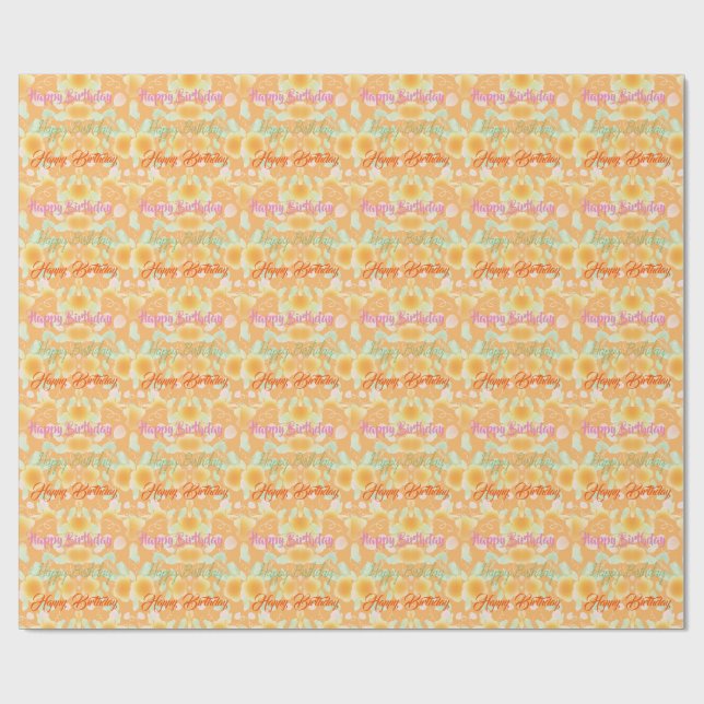 Papel De Regalo Un cumpleaños feliz y moderno (Superficie plana)