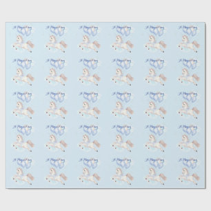 Papel De Regalo Un cumpleaños mágico con unicornio