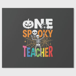 Papel De Regalo Un diseño de Halloween de un profesor espeluznante