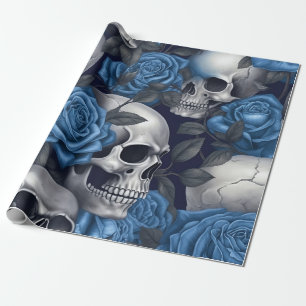 Papel De Regalo Un diseño de la serie Una Calavera y Rosas 12
