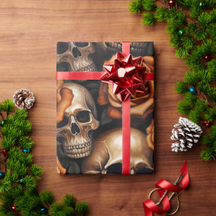 Papel De Regalo Un diseño de la serie Una Calavera y Rosas 9