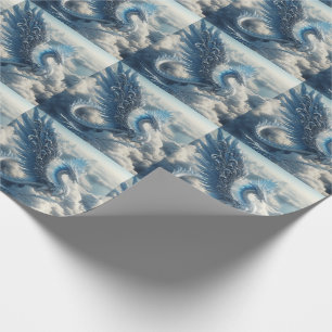 Papel De Regalo Un dragón rodeado de nubes