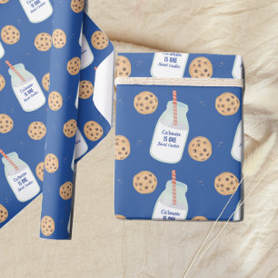 Papel De Regalo Un dulce Cookie Blue Boys primer cumpleaños