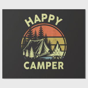 Papel De Regalo Un Feliz Campista Niño Divertido Camping