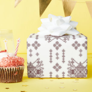 Papel De Regalo un fondo blanco con un patrón rojo