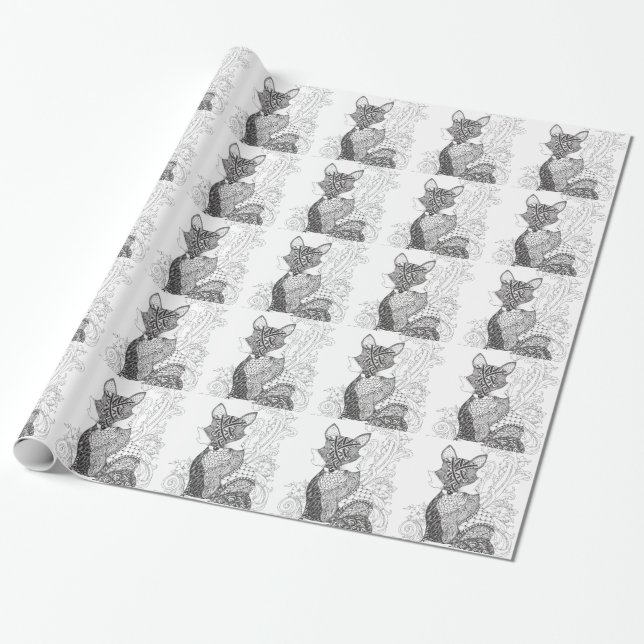 Papel De Regalo Un Fox astuto (Desenrollado)