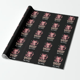Papel De Regalo Un gato fino en el diseño de moda