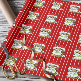 Papel De Regalo Un gato Personalizado de Navidades divertidos y un